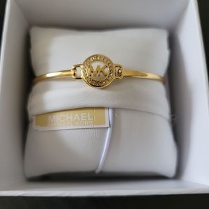SOLD: Michael Kors Exclusive MK Logo Gold Tone Bracelet